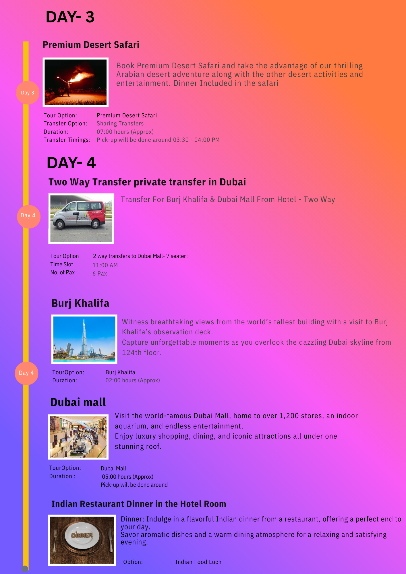 Dubai Tour Package For 6 Persons